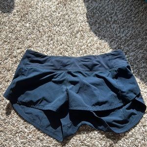 Navy blue lululemon speed up shorts size 6